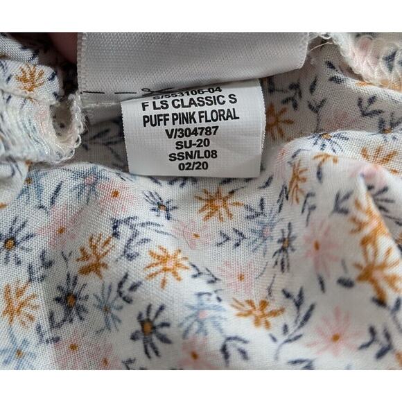 Old Navy Blouse White Colorful White Floral Button Front Misses Size L - Picture 7 of 7
